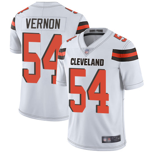 Custom Browns #54 Olivier Vernon White Youth Stitched Football Vapor Untouchable Limited Jersey