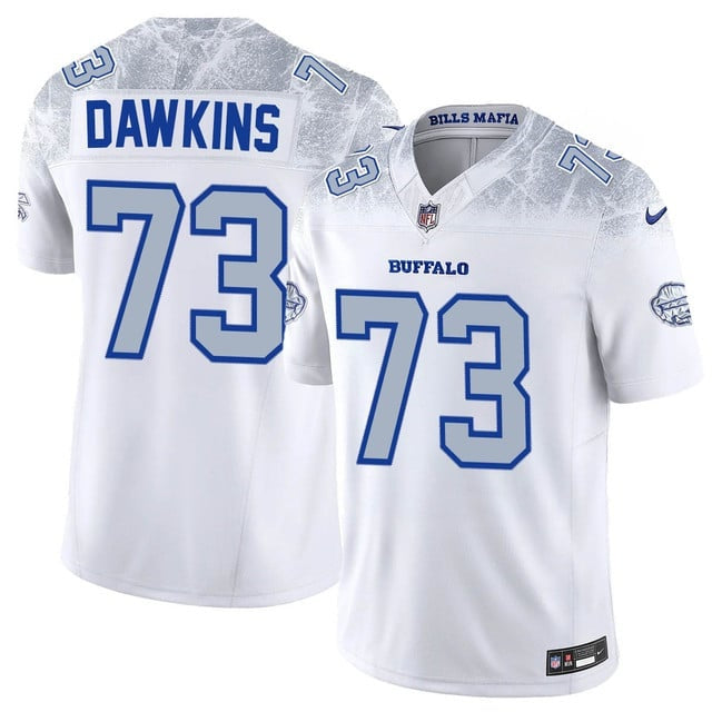 Custom Men’s Buffalo Bills #73 Dion Dawkins Vapor F.U.S.E. Limited Rivalry Series Jersey
