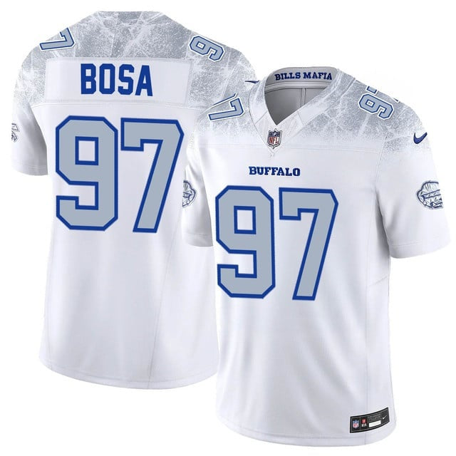 Custom Men’s Buffalo Bills #97 Joey Bosa Vapor F.U.S.E. Limited Rivalry Series Jersey