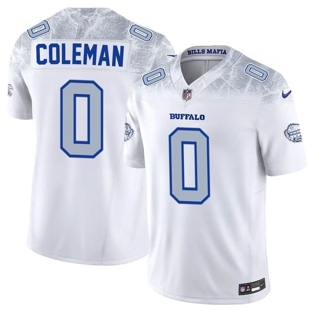 Custom Men’s Buffalo Bills #0 Keon Coleman Vapor F.U.S.E. Limited Rivalry Series Jersey