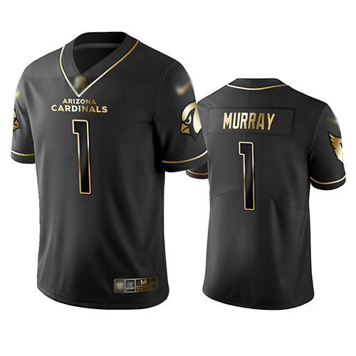 Custom Cardinals #1 Kyler Murray Black Men’s Stitched Football Limited Golden Edition Jersey