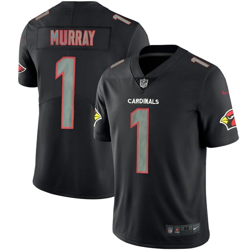 Custom Cardinals #1 Kyler Murray Black Men’s Stitched Football Limited Rush Impact Jersey