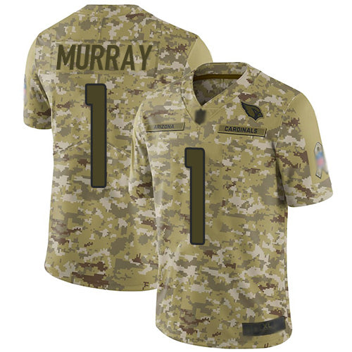 Custom Cardinals #1 Kyler Murray Camo Men’s Stitched Football Limited 2018 Salute to Service Jersey