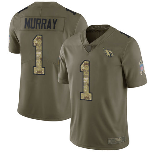 Custom Cardinals #1 Kyler Murray Olive Camo Men’s Stitched Football Limited 2017 Salute to Service Jersey