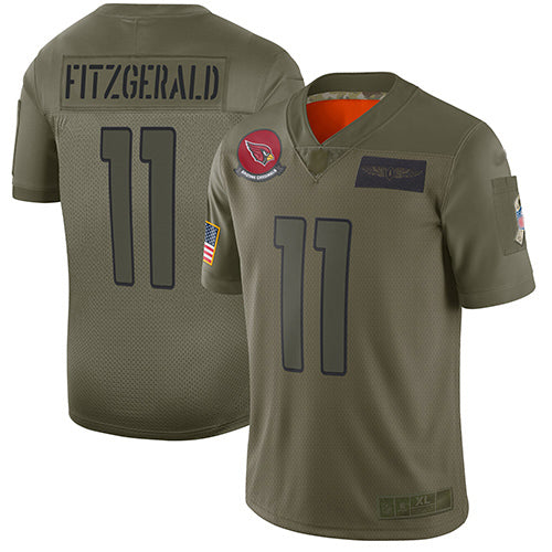Custom Cardinals #11 Larry Fitzgerald Camo Men’s Stitched Football Limited 2019 Salute To Service Jersey