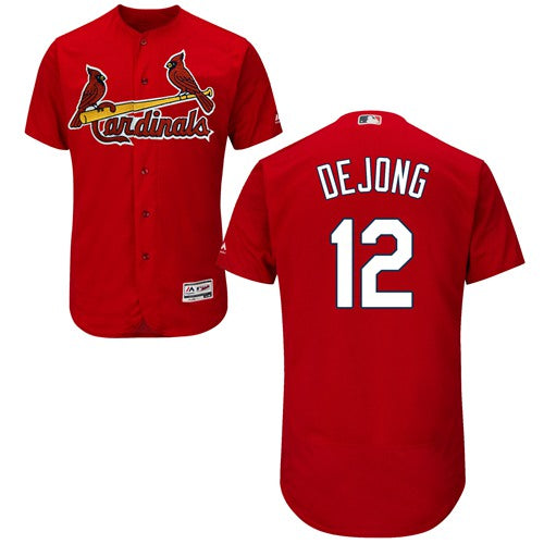 Custom Cardinals #12 Paul DeJong Red Flexbase Collection Stitched Baseball Jersey
