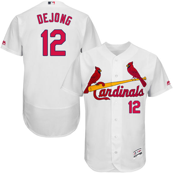 Custom Cardinals #12 Paul DeJong White Flexbase Collection Stitched Baseball Jersey