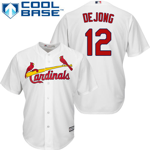 Custom Cardinals #12 Paul DeJong White New Cool Base Stitched Baseball Jersey