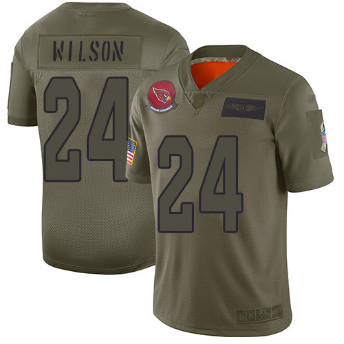 Custom Cardinals #24 Adrian Wilson Camo Men’s Stitched Football Limited 2019 Salute To Service Jersey