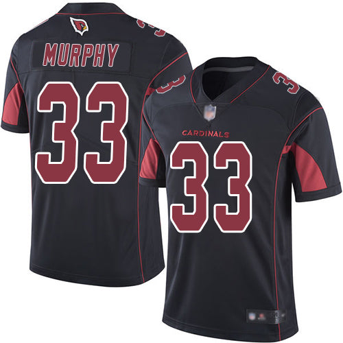 Custom Cardinals #33 Byron Murphy Black Men’s Stitched Football Limited Rush Jersey