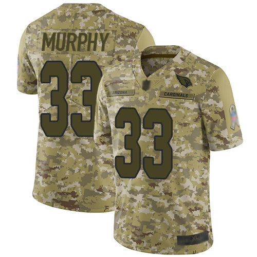 Custom Cardinals #33 Byron Murphy Camo Men’s Stitched Football Limited 2018 Salute to Service Jersey
