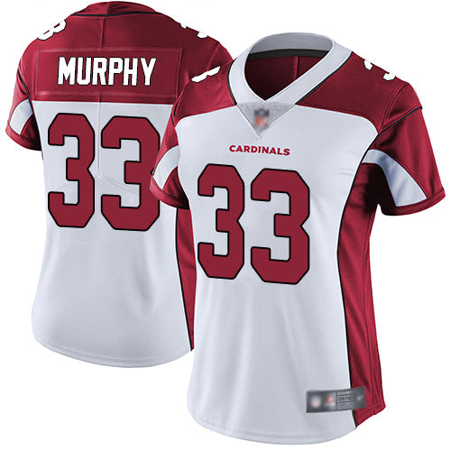 Custom Cardinals #33 Byron Murphy White Women’s Stitched Football Vapor Untouchable Limited Jersey