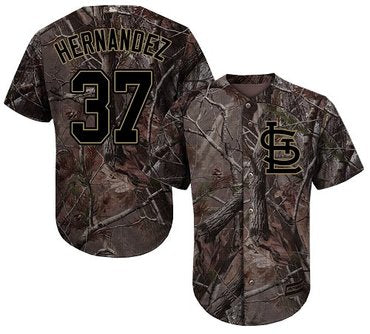 Custom Cardinals #37 Keith Hernandez Camo Realtree Collection Cool Base Stitched Baseball Jersey