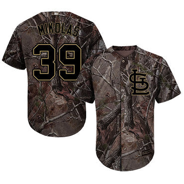 Custom Cardinals #39 Miles Mikolas Camo Realtree Collection Cool Base Stitched Baseball Jersey
