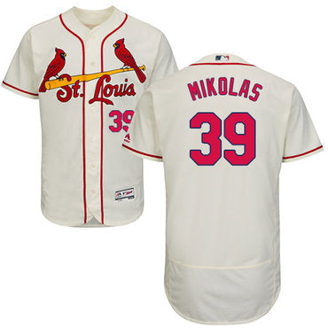 Custom Cardinals #39 Miles Mikolas Cream Flexbase Collection Stitched Baseball Jersey