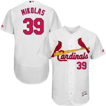 Custom Cardinals #39 Miles Mikolas White Flexbase Collection Stitched Baseball Jersey