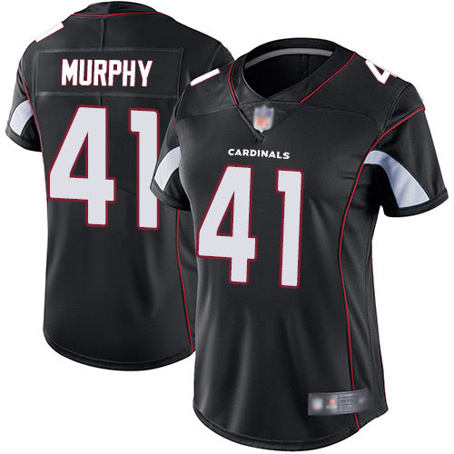 Custom Cardinals #41 Byron Murphy Black Alternate Women’s Stitched Football Vapor Untouchable Limited Jersey