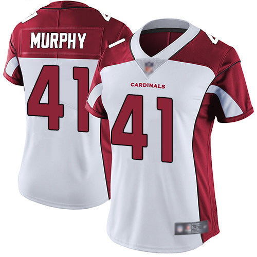 Custom Cardinals #41 Byron Murphy White Women’s Stitched Football Vapor Untouchable Limited Jersey
