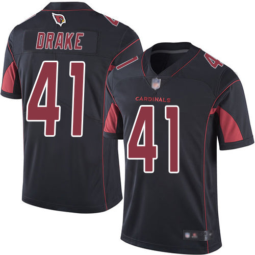 Custom Cardinals #41 Kenyan Drake Black Men’s Stitched Football Limited Rush Jersey