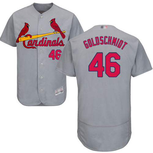 Custom Cardinals #46 Paul Goldschmidt Grey Flexbase Collection Stitched Baseball Jersey