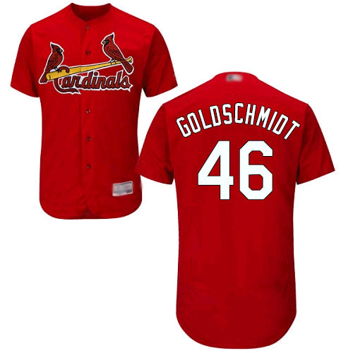 Custom Cardinals #46 Paul Goldschmidt Red Flexbase Collection Stitched Baseball Jersey