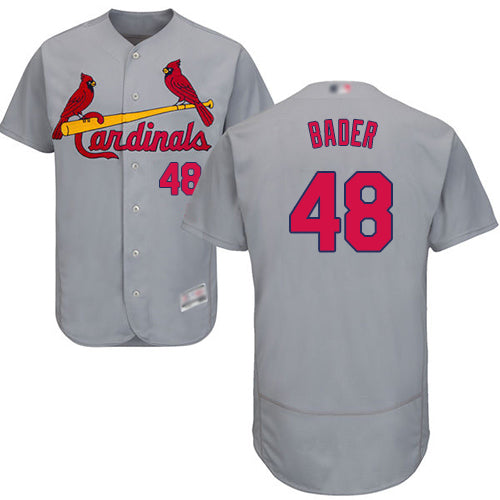 Custom Cardinals #48 Harrison Bader Grey Flexbase Collection Stitched Baseball Jersey