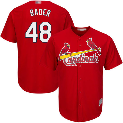 Custom Cardinals #48 Harrison Bader Red New Cool Base Stitched Baseball Jersey