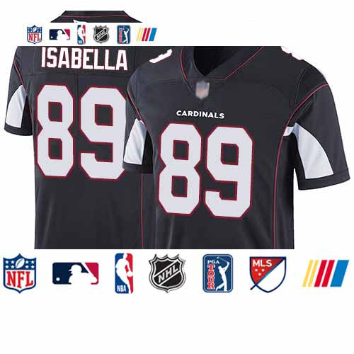 Custom Cardinals #89 Andy Isabella Black Alternate Youth Stitched Football Vapor Untouchable Limited Jersey