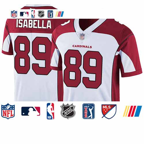 Custom Cardinals #89 Andy Isabella White Youth Stitched Football Vapor Untouchable Limited Jersey