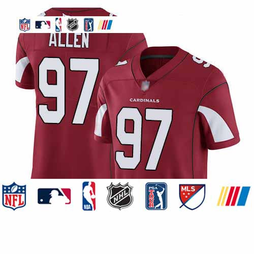 Custom Cardinals #97 Zach Allen Red Team Color Men’s Stitched Football Vapor Untouchable Limited Jersey