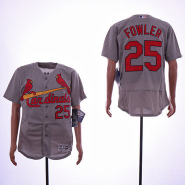Custom Cardinals 25 Dexter Dowler Gray Flexbase Jersey
