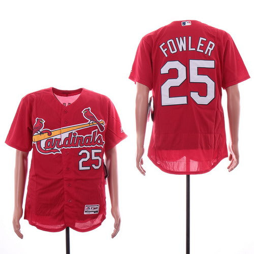 Custom Cardinals 25 Dexter Fowler Red Flexbase Jersey