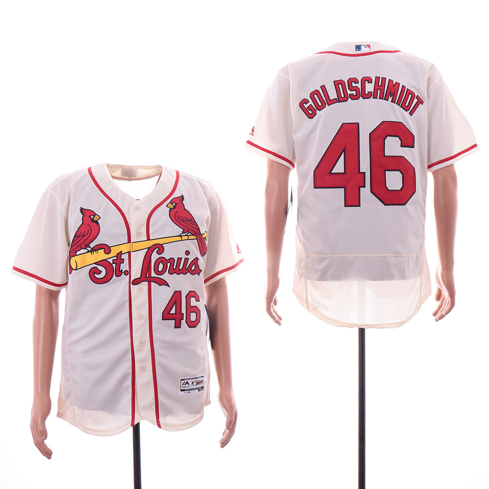 Custom Cardinals 46 Paul Goldschmidt Cream Flexbase Jersey