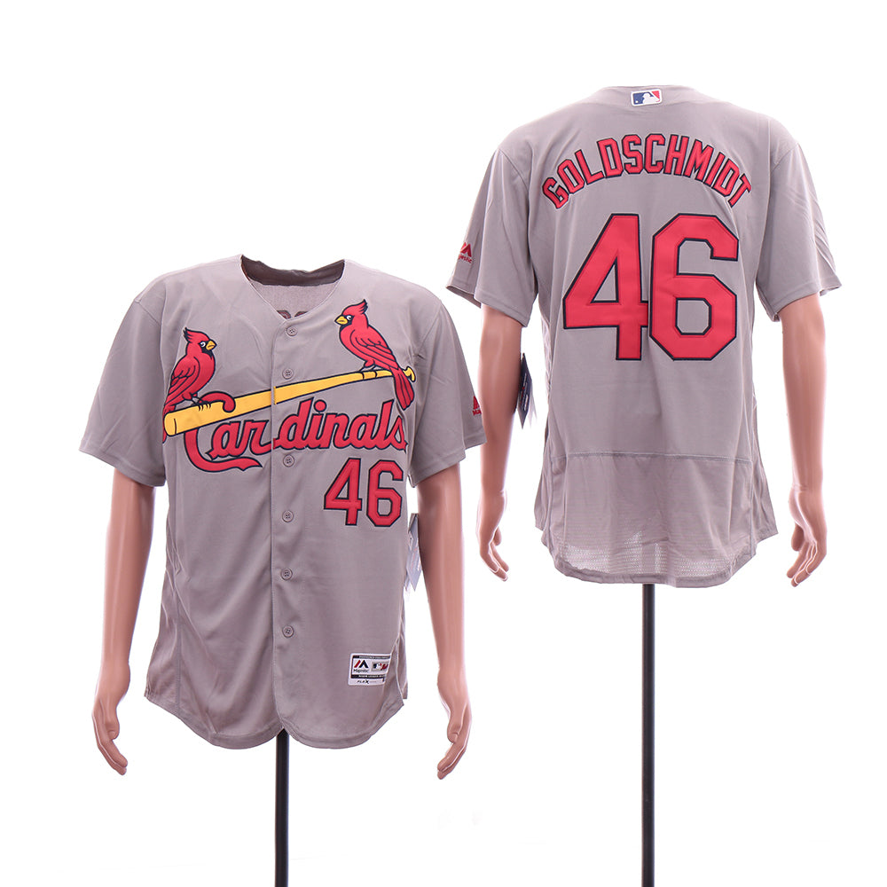 Custom Cardinals 46 Paul Goldschmidt Gray Flexbase Jersey