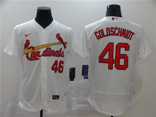 Custom Cardinals 46 Paul Goldschmidt White 2020 Flexbase Jersey