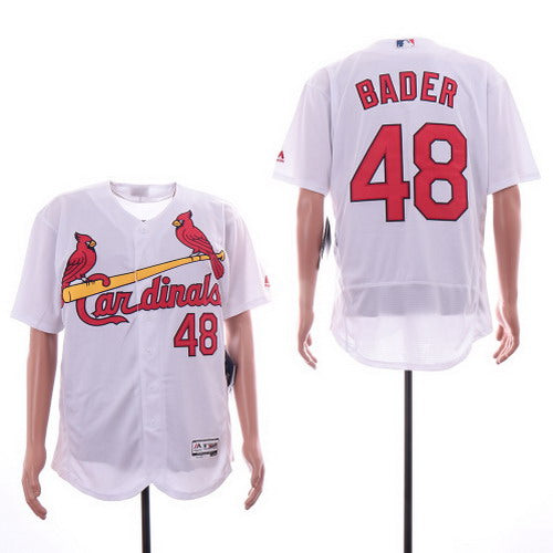 Custom Cardinals 48 Harrison Bader White Flexbase Jersey