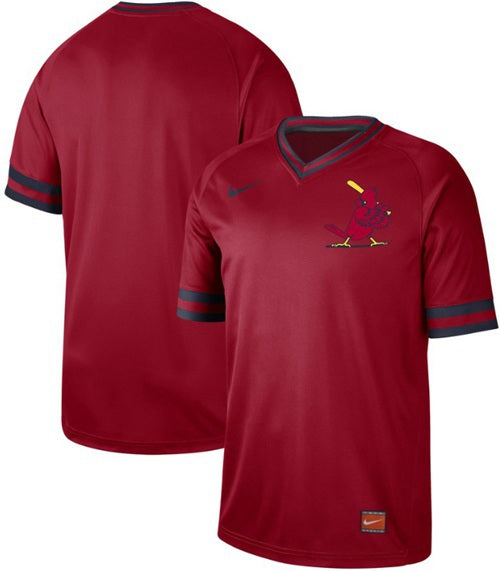 Custom Cardinals Blank Red Cooperstown Collection Stitched Baseball Jersey
