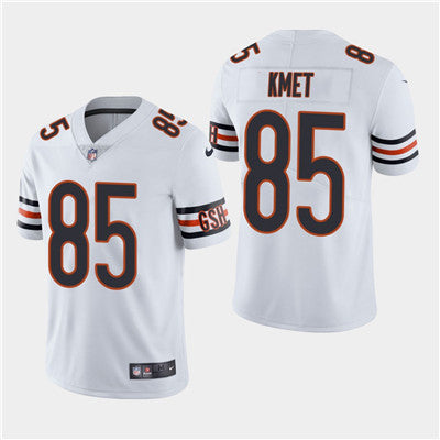 Custom Chicago Bears #85 Cole Kmet 2020 NFL Draft Vapor Limited White Jersey