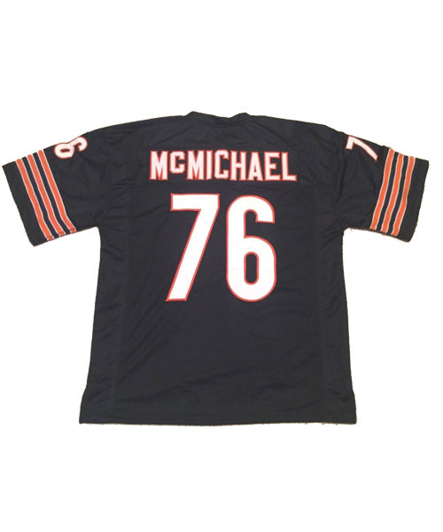 Custom Men’s Chicago Bears #76 Steve McMichael Blue Jersey