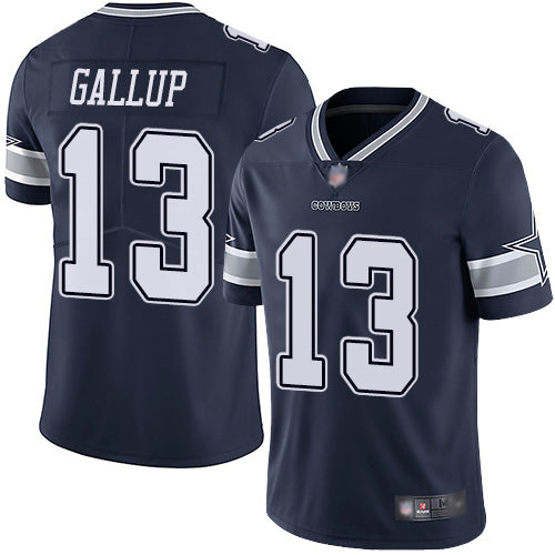 Custom Cowboys #13 Michael Gallup Navy Blue Team Color Youth Stitched Football Vapor Untouchable Limited Jersey