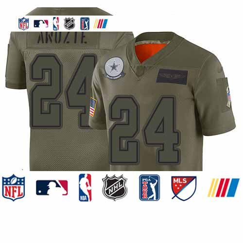 Custom Cowboys #24 Chidobe Awuzie Camo Youth Stitched Football Limited 2019 Salute to Service Jersey
