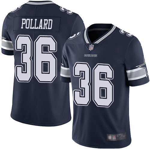 Custom Cowboys #36 Tony Pollard Navy Blue Team Color Men’s Stitched Football Vapor Untouchable Limited Jersey
