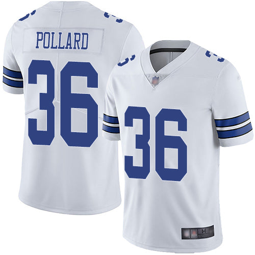 Custom Cowboys #36 Tony Pollard White Men’s Stitched Football Vapor Untouchable Limited Jersey