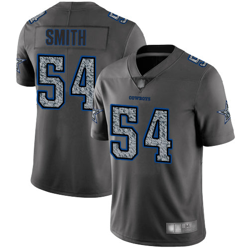 Custom Cowboys #54 Jaylon Smith Gray Static Men’s Stitched Football Vapor Untouchable Limited Jersey