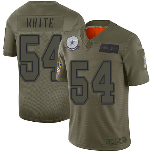 Custom Cowboys #54 Randy White Camo Men’s Stitched Football Limited 2019 Salute To Service Jersey