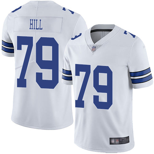 Custom Cowboys #79 Trysten Hill White Men’s Stitched Football Vapor Untouchable Limited Jersey