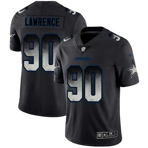 Custom Cowboys #90 Demarcus Lawrence Black Men’s Stitched Football Vapor Untouchable Limited Smoke Fashion Jersey