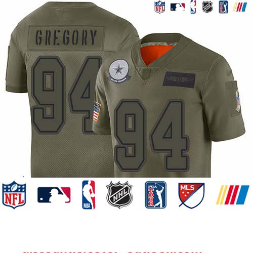 Custom Cowboys #94 Randy Gregory Camo Youth Stitched Football Limited 2019 Salute to Service Jersey