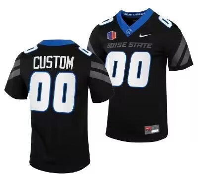 Custom Custom Boise State Broncos Jersey Name Number College Black jersey