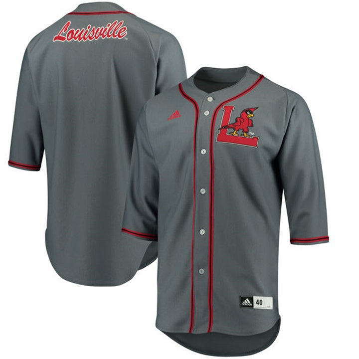 Custom Custom Louisville Cardinals Gray NCAA Baseball Jersey